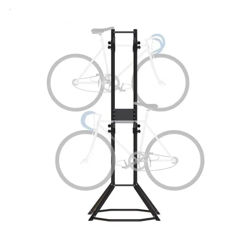 Fietsstandaard - Fiets Montagestandaard - Fietshouder - voor 4 Fietsen - Volledig Instelbare - Wandhouder - Ideaal voor MTB - Hybride Fietsen - Verticale Fietsstandaard - Houdt tot 117 kg - Zwart