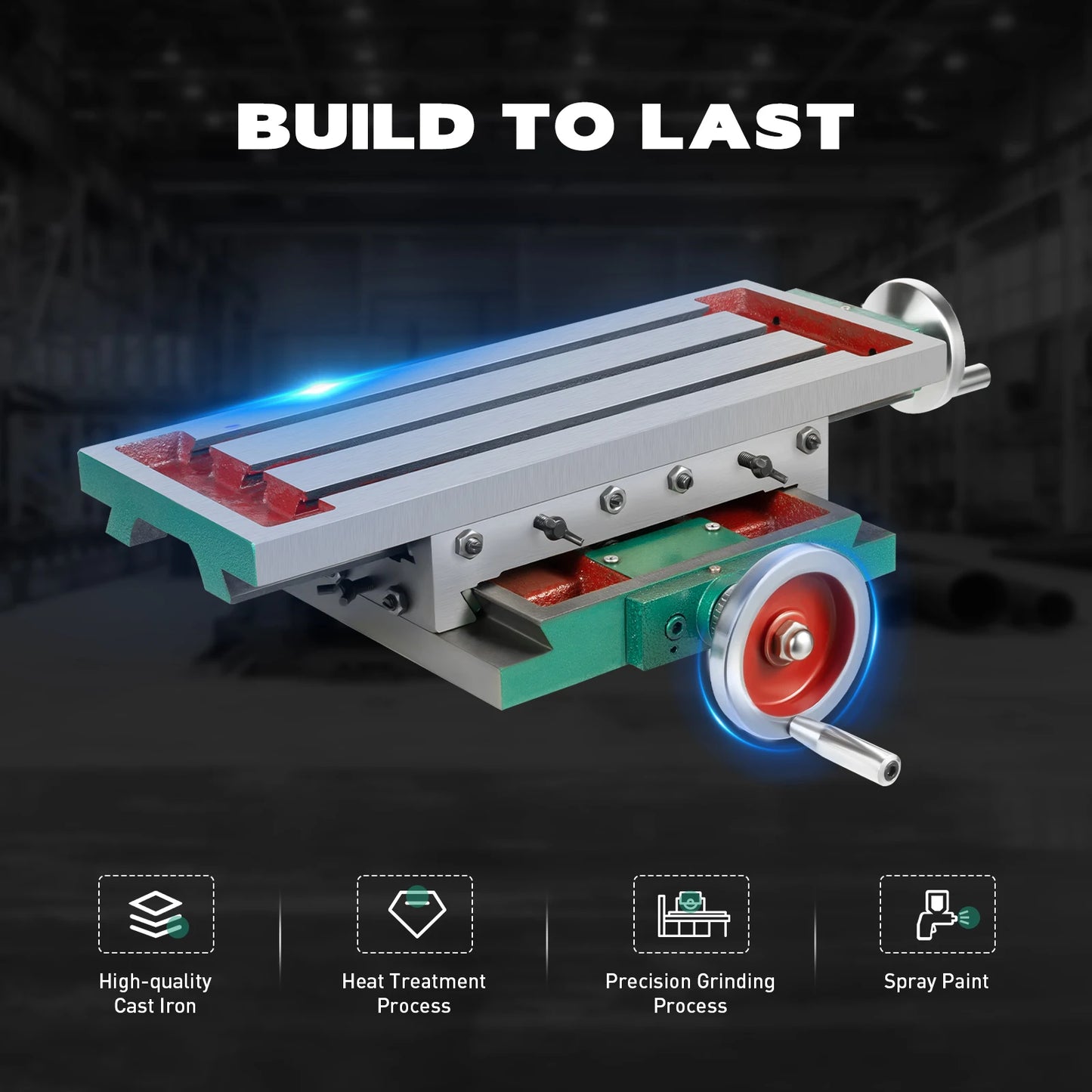 Werktafel – Precisietafel – Freestafel – Boortafel – Lasergraveertafel – Gietijzer – Vergrendelingsmechanisme