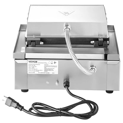 VEVOR 6/12 Hole Electric Donut Maker Commercial Doughnut Machine with Non-stick Surface Double-Sided Heating Waffle Machine
