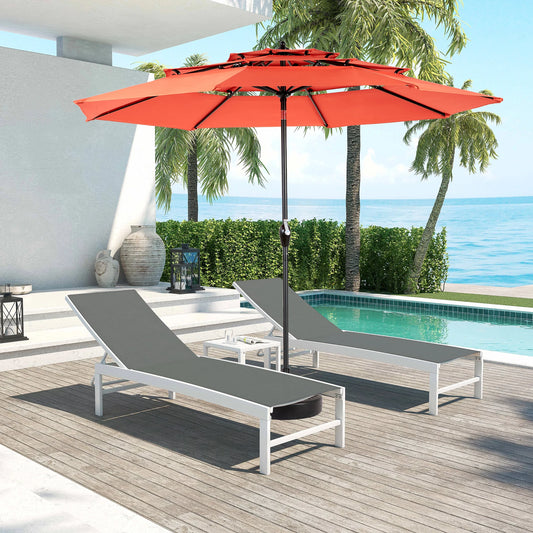 Terrasparasol – Terrasscherm – Parasol – Schaduwparasol – Aluminium Frame – 3-Laags Water- En UV-Bestendig Polyester
