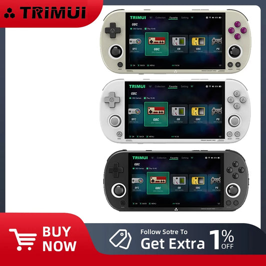 Retro Video Game Console Trimui Smart Pro Handheld Game 4.96''IPS Screen Linux System Joystick RGB Lighting Smartpro 2024 New - QUORE