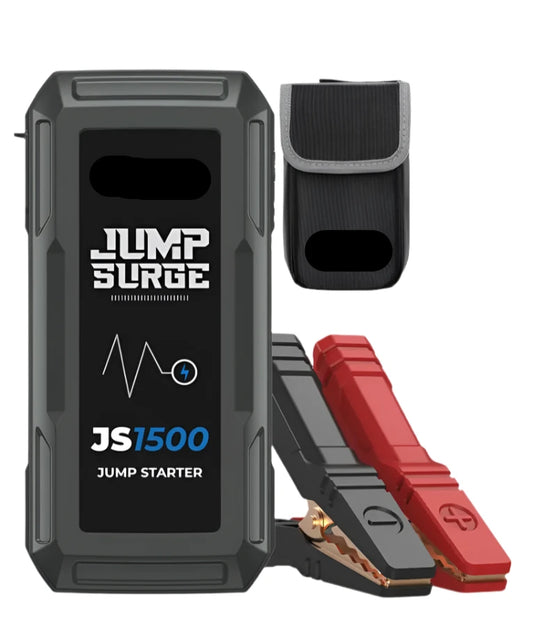 Jumpstarter - Jumpstarter voor Auto - Auto Startapparaat - 12V - 1500A - Jumpstarter met Powerbank - Smart - Jumpstarter - USB - Verlichting - Sigarettenaansteker - Zwart - QUORE