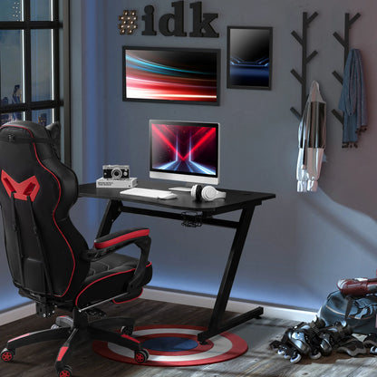 Gaming Bureau – Bureau Voor Gamers – Computerbureau – Studiebureau – Werkplek – Groot Werkblad 120x60 Cm – Verstelbare Poten