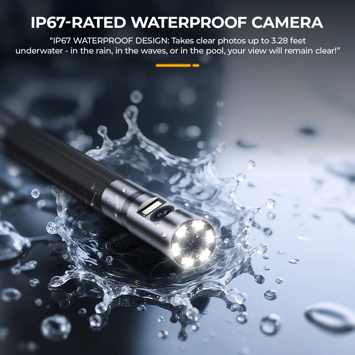 Inspectiecamera – Endoscoop – Borescoop – Inspectieapparaat – Camera – Dual Lens – 6,5mm Diameter – 4,3 inch IPS Scherm