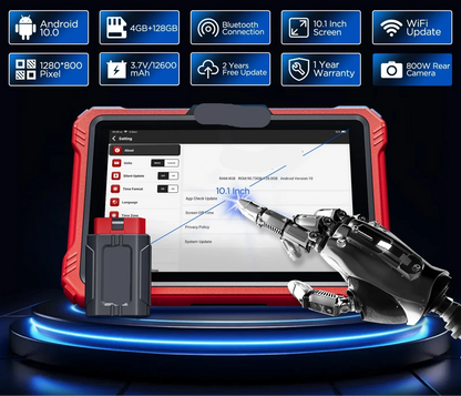 Autodiagnoseapparaat – Diagnose Tool – Auto Scanner – Foutcode Lezer – Reparatie Scanner – 10,1 Inch Touchscreen – Bi-directionele Testfunctie