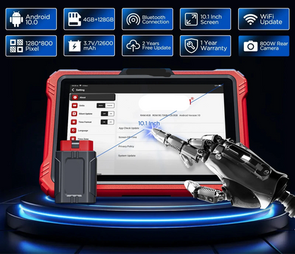 Auto Diagnosetool – OBD2 Scanner – ECU Programmeertool – Diagnoseapparaat – Autocodelezer – Android 10 Tablet – 10,1 Inch Touchscreen – 50+ Servicefuncties