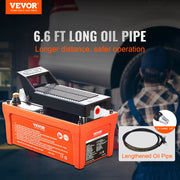 VEVOR Hydraulische Krik - Autokrik - Garagekrik -  10,000 PSI - Voetaangedreven - QUORE