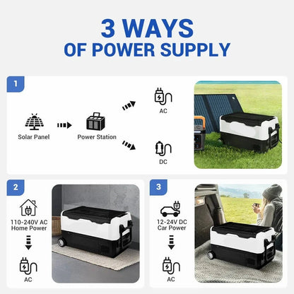 12V Koelkast – Camping Koelbox – Mobiele Koelbox – Auto Koelkast – 55 Liter – Bluetooth App Bediening – Energiezuinig En Stil