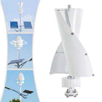 Verticale Windturbine – Duurzame Energie – Kleine Windgenerator – Stille Turbine – 500W Vermogen – IP67 Waterdicht