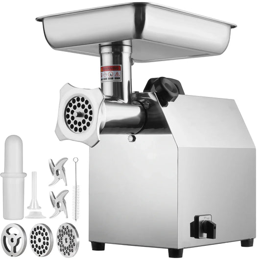 Electric Meat Grinder - For All Types of Meat - Stainless Steel - Meat Mincer - Meat Grinders - Sausage Maker - Food Grinder Machine - 1100W - 794LBS/H - Silver