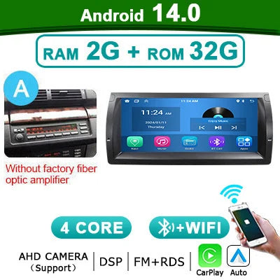 Autoradio – Auto Stereo – Multimedia Speler – Navigatie Systeem – CarPlay Android Auto – 10,25 Inch Touchscreen – Android 14 - QUORE