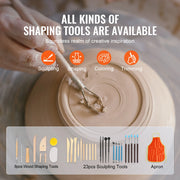 Pottenbakkerij - Pottenbakkers Draaischijf - Elektrische Pottenbakkers Draaischijf - Elektrische Pottenbakkersschijf Machine - 60-300RPM - 350W 5kg - met Snelheidshendel, Voetpedaal Contro en ABS Afneembare Bak - Blauw