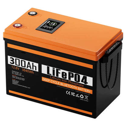 12V 300Ah LiFePO4 Accu – Lithium Accu – Li-Ion Accu – Camper Accu – Boot Accu – Hoge Capaciteit 300Ah – Waterdicht IP67