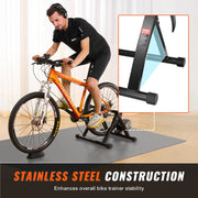 Fietstrainer - Bike Trainer Stand - Hometrainer - Indoor Bike Trainer - High Performance Rolling Bench Bike - Magnetische Motor Met - Fluid Stationaire Bike Stand - Fluid Vliegwiel Draagbare Fietsenstandaard