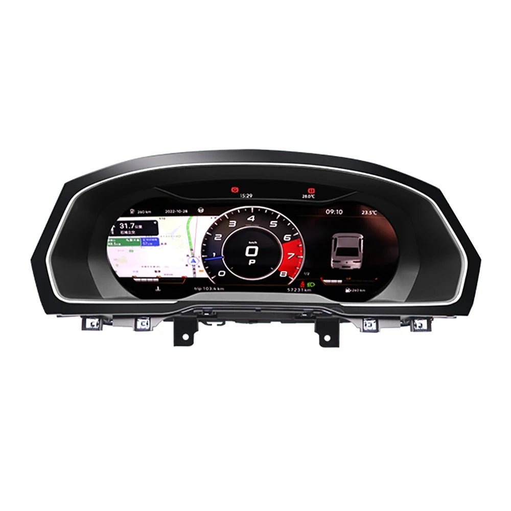 Digitale Dashboard Cluster – LCD Instrumentenpaneel – Digitale Km Teller – Auto Dashboard Display – Dashboardmeter – 12,3 Inch HD IPS Scherm – Plug & Play Installatie