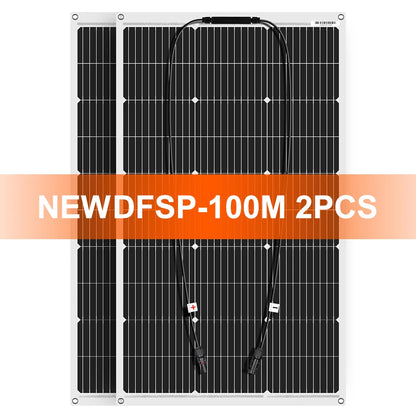 Zonnepanelen - Monokristallijne Zonnepaneel - Draagbaar Zonnepaneel - Flexibele - 200W - 18V - Waterdichte Monokristallijne Zonnepaneel Camping RV Thuis Opladen 12V
