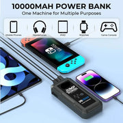 Jumpstarter - Jumpstarter voor Auto - 12V - 1500A - 10000Mah - Auto Startapparaat - Jumpstarter met Powerbank - Smart - Jumpstarter - USB - Verlichting - Sigarettenaansteker - Zwart