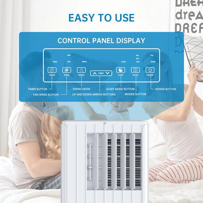 Mobiele Airconditioner – Airco – Luchtontvochtiger – Ventilator – Koeling – 9000 BTU – 30 Liter Ontvochtiging - Wit