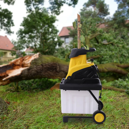 Elektrische Houtsnipperaar – Tuinafvalverwerker – Takkenversnipperaar – Houtversnipperaar – Groenafvalverwerker – 2500W Motor – 45 Liter Opvangbak