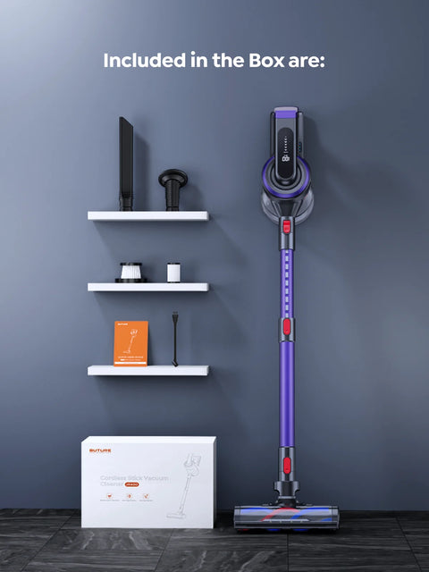 Snoerloze steelstofzuiger - Snoerloze stofzuiger - Stofzuiger - Stokstofzuigers - Stofzuiger - 450W - 38000Pa - met Touch Display, 55 Minuten Werktijd Draadloos