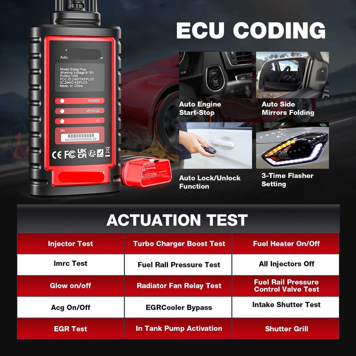 OBD2 Scanner – Auto Uitleesapparaat – Diagnoseapparaat – Foutcode Lezer – Auto Scanner – Bluetooth 5.0 – CAN-FD Protocol – OE Systeemdiagnose – 16 Resetfuncties