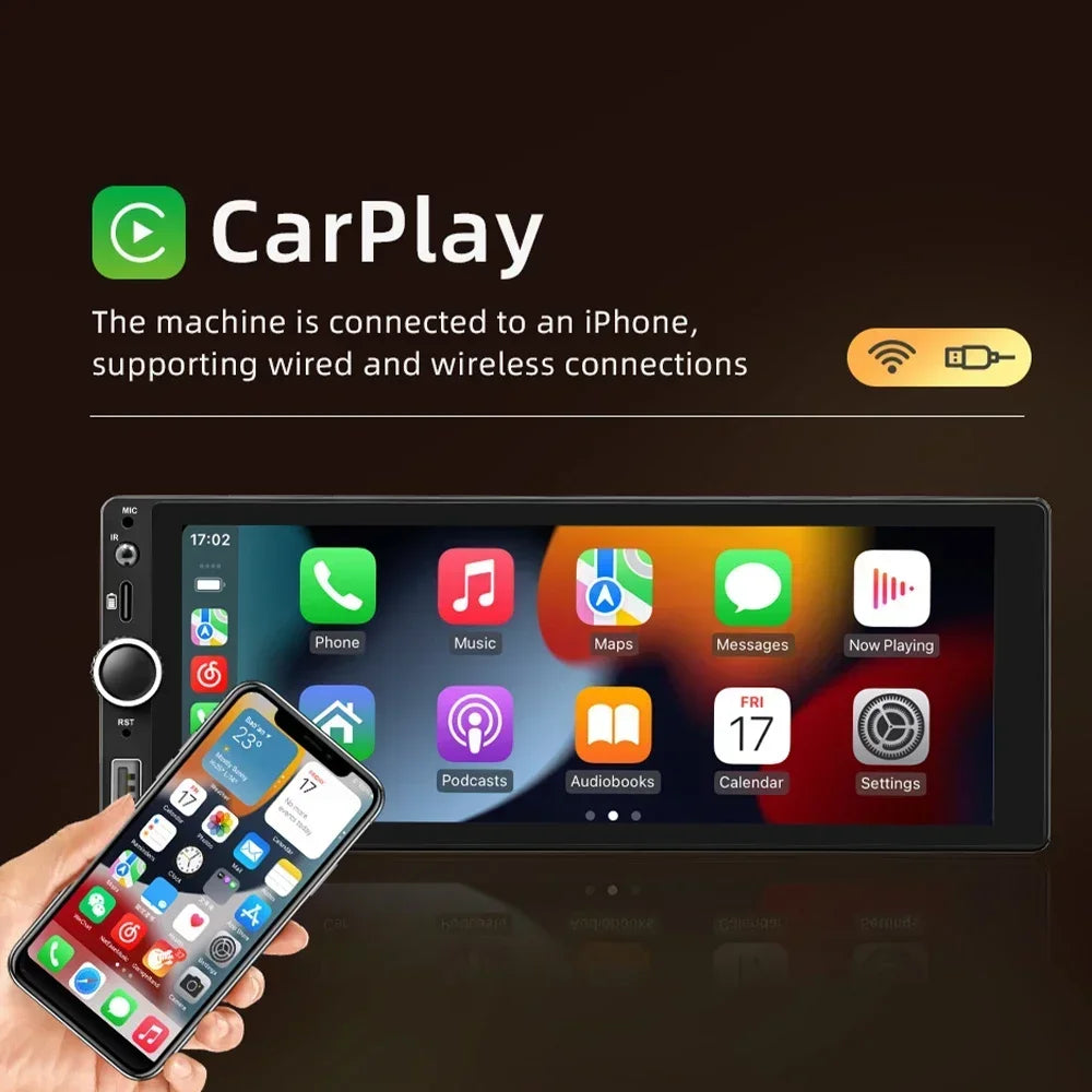 Autoradio – Auto Radio – Car Audio – Multimedia Speler – 1 DIN Android Autoradio – 6,86 Inch Touchscreen – Android 13 Systeem