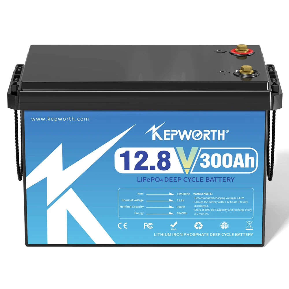 12V 300Ah LiFePO4 Accu – Deep Cycle Accu – Lithium Batterij – Energieopslag Accu – Zonne-energie Accu – Geïntegreerd BMS – Lange Levensduur - QUORE
