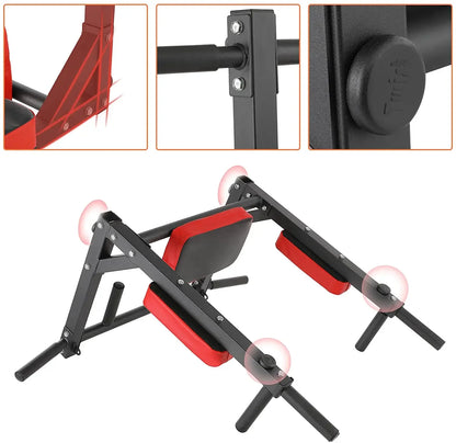 Optrekstang - Pull up bar - Pull up station - Pull up Tower - 300kg - Stevige Wandgemonteerde Optrekstang – Ideaal voor Thuisfitness en Krachttraining - QUORE
