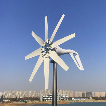 Windturbine - Windmolen - Windturbine Generator - Windenergie - Horizontale As - 3000W - 12V - Met Off Grid Systeem - 8 Messen - Stille en Efficiënte Energieoplossing - voor Thuisgebruik en Autonome Installaties