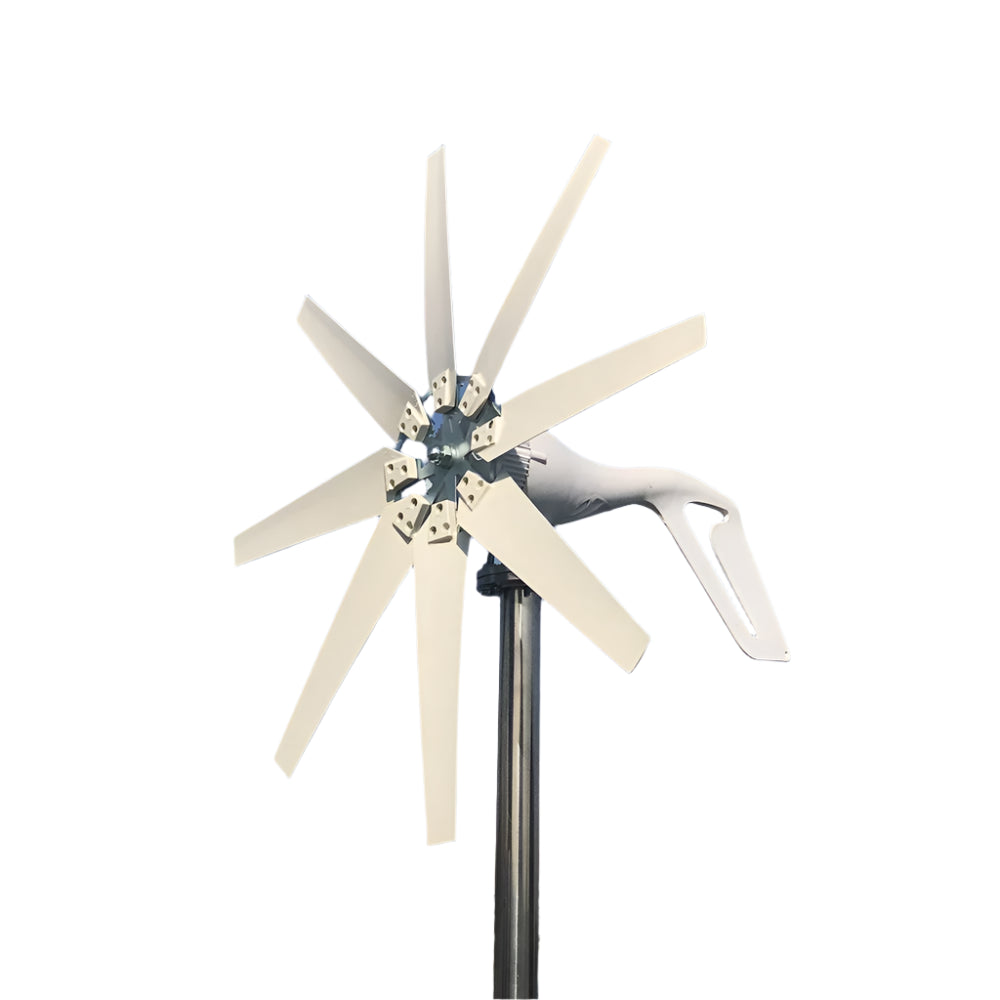 Windturbine - Windmolen - Windturbine Generator - Windenergie - Horizontale As - 3000W - 24V - Met MPPT Hybride Controller - 8 Messen - Stille en Efficiënte Energieoplossing - voor Thuisgebruik