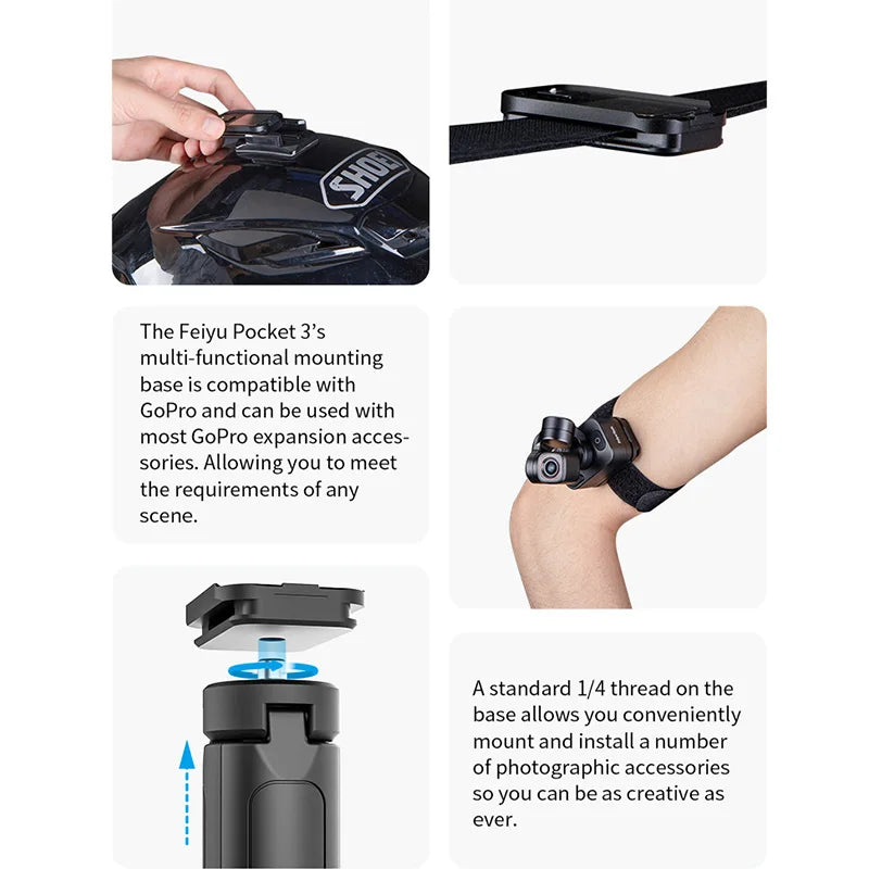 Gimbal Smartphone - Gimbal for Smartphone &amp; Camera - Handheld Mirrorless - Handheld Wireless Gimbal Camera - 3-Axis - 4K60fps - APP - Wireless Image Transmission - Magnetic Mount - Black