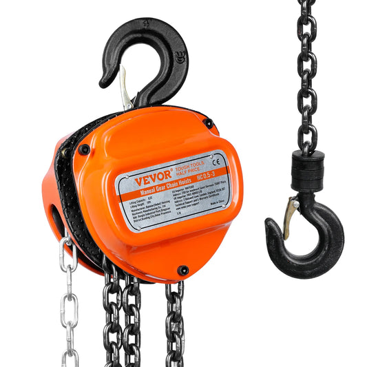 Kettingtakel - Handmatige Kettingtakel - Katrol - Katrol - 2 Ton - 10 FT - met Kom Mee G80 Gegalvaniseerd Koolstofstaal - voor - Garage Fabrieksdok