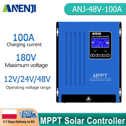 MPPT Solar Regulator – Zonnepaneel Lader – Accu Oplader – Solar Controller – Batterij Lader – 100A Laadstroom – Geschikt voor 12V 24V 48V Systemen