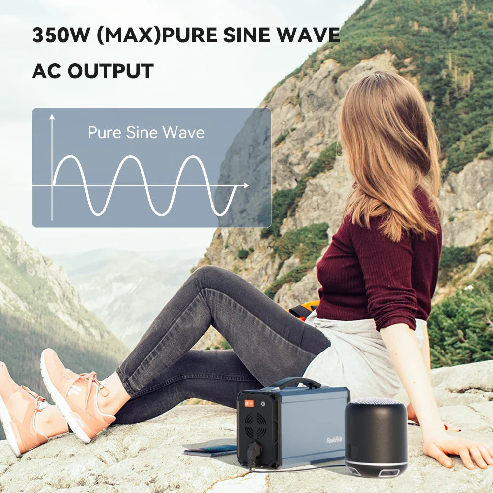 Power Station – Draagbare Accu – Mobiele Energiebron – Noodstroom – Camping Batterij – 300W Output – 222Wh Capaciteit