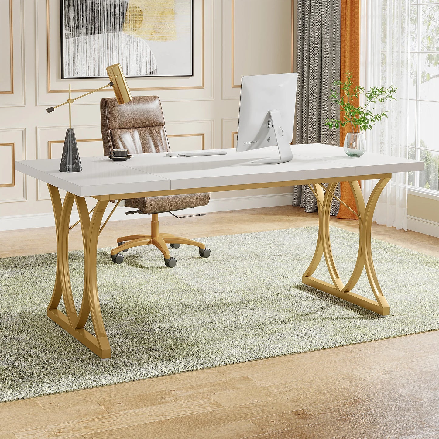 Bureau – Werkplek – Thuiswerkplek – Studietafel – Vergadertafel – Metalen Frame – Slijtvast MDF Werkblad