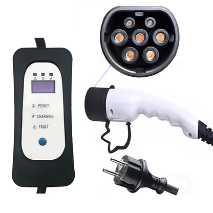Laadkabel Voor Elektrische Auto – Oplaadkabel – EV Laadkabel – Elektrische Autolader – 10 Meter Lengte – Instelbare Stroomsterkte – IP54 Waterdicht