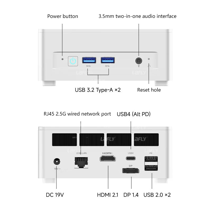 Mini PC – Mini Desktop – Kleine PC – Compacte Computer – Werkplek PC – AMD Ryzen 5 7545U – 16GB DDR5 RAM
