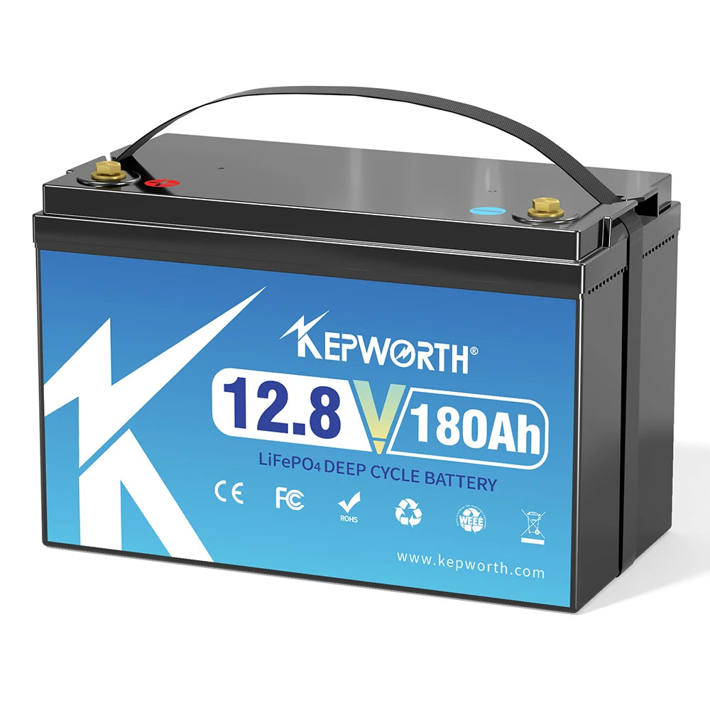 12V 180Ah LiFePO4 Accu – Deep Cycle Accu – Lithium Accu – Bootaccu – Camper Accu – Hoge Capaciteit – Geïntegreerd BMS Veiligheidsysteem