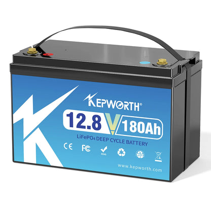 12V 180Ah LiFePO4 Accu – Deep Cycle Accu – Lithium Accu – Bootaccu – Camper Accu – Hoge Capaciteit – Geïntegreerd BMS Veiligheidsysteem