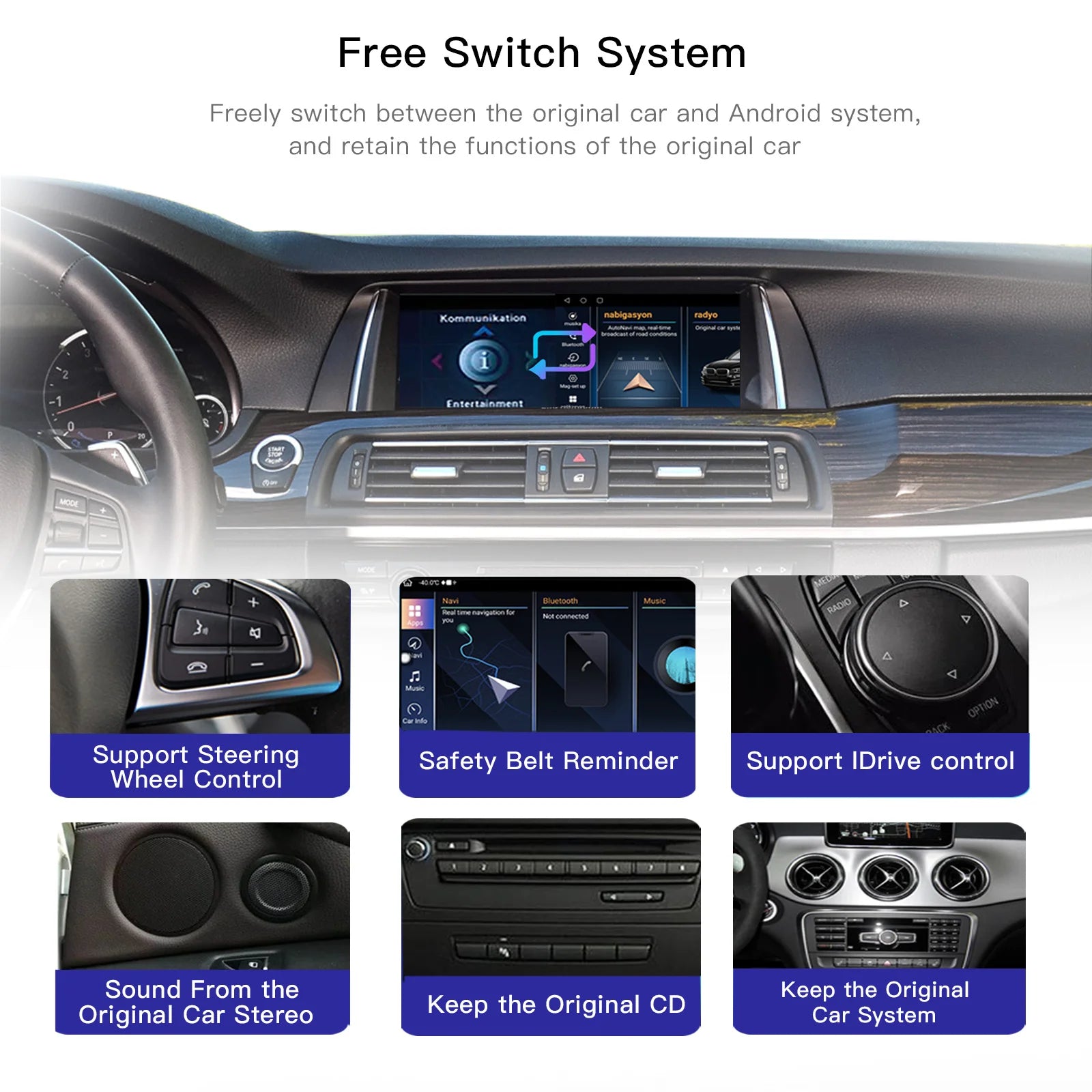 Autoradio – Car Multimedia Systeem – Auto Stereo – Navigatiesysteem – Touchscreen – Android 14 OS – 10,25 Inch Scherm – 8-Core Processor - QUORE