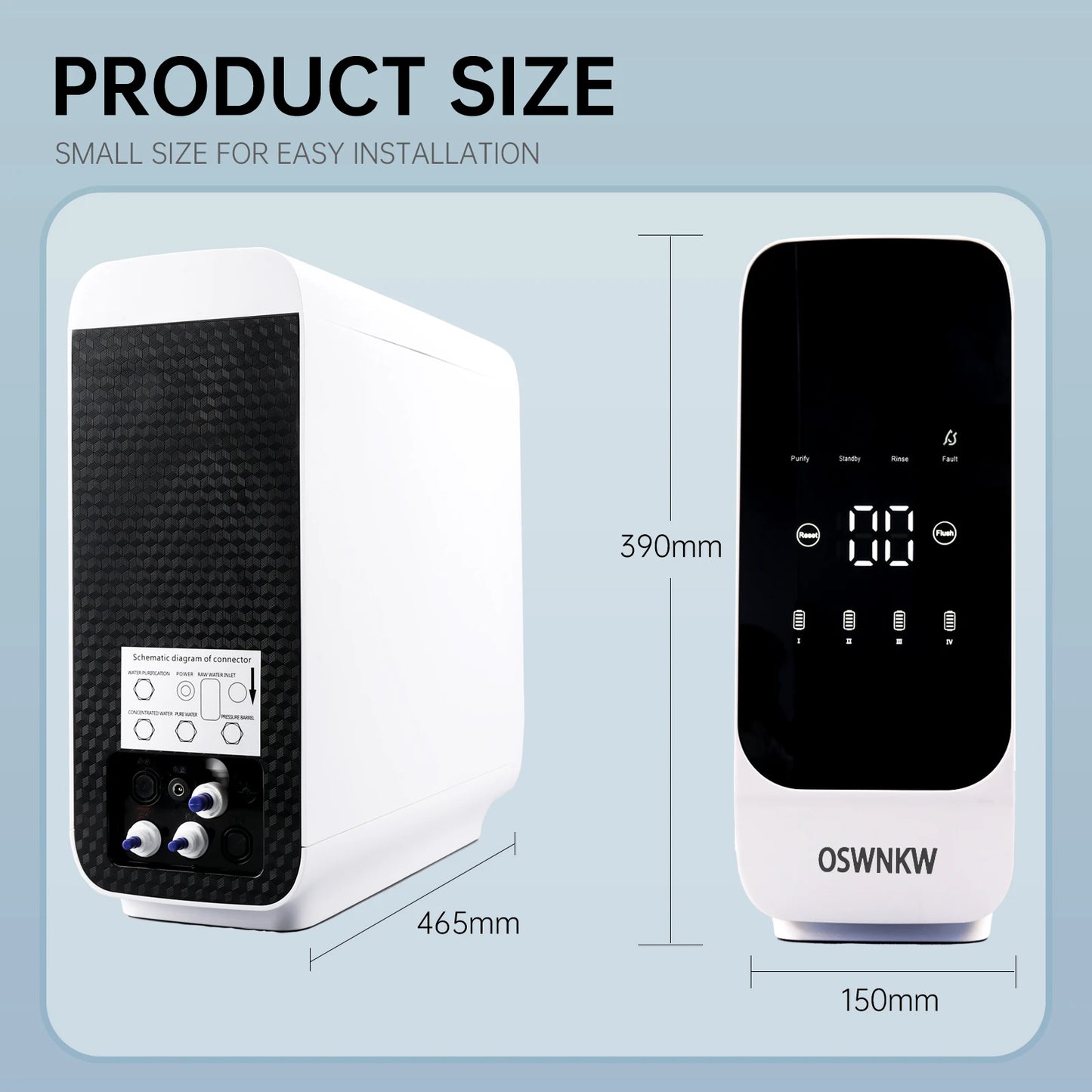 Omgekeerde Osmose Waterfilter – Waterzuiveraar – Drinkwatersysteem – Kraanfilter – Tankloos Ontwerp – 600 Gallon Per Dag – 2:1 Afvoerverhouding - QUORE