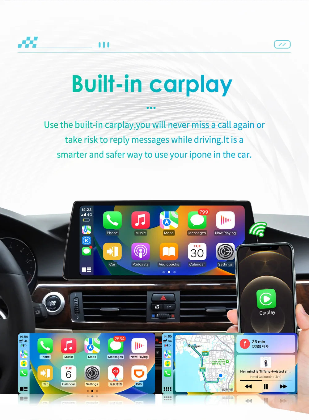 Android Autoradio BMW 3 Serie – Multimedia Speler – Navigatie Systeem – Carplay Radio – Touchscreen Autoradio – 10,25 Inch Scherm – Android 13 Met 4G & Wifi