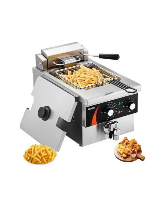 Friteuse – Elektrische Frituurpan – Snackfriteuse – Professionele Friteuse – 5,9 Liter Capaciteit – Instelbare Temperatuur