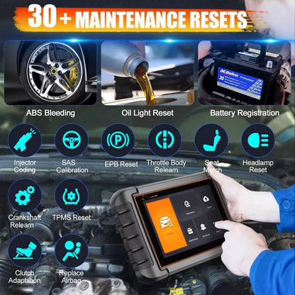 Autodiagnosetool – Foutcode Lezer – Diagnosescanner – Auto Scanner – Voertuigsensor Analyse – 7 Inch Kleurenscherm – Live Data Inzicht - QUORE