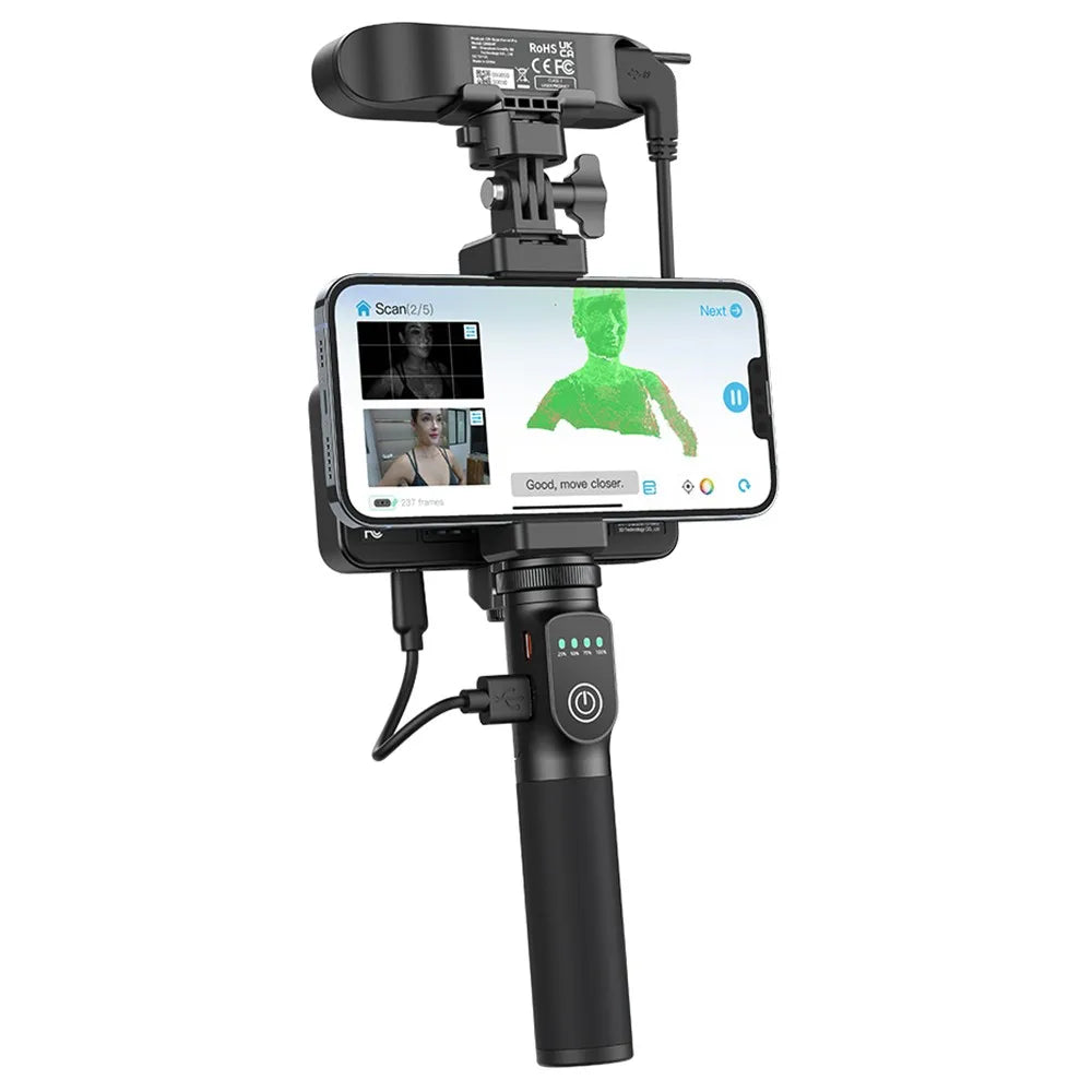 3D-Scanner – 3D-Scanner Compact – 3D-Modelscanner – Digitale Scanner – Hoge Nauwkeurigheid 0,1 Mm – Wifi6 Draadloos