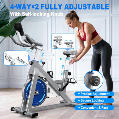 Indoor Fiets – Hometrainer – Cardio Fiets – Fitnessfiets – Stabiel Tot 150 Kg – Verstelbare Weerstand 300 Watt - Zwart
