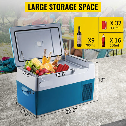 Draagbare Compressor Koelbox - Autokoelkast - Koelbox Auto - Minikoelkast - Elektrische Koelbox - 12/24V DC 110-240V - Auto Camping Koelbox - Mobiele App Bediening - 25L