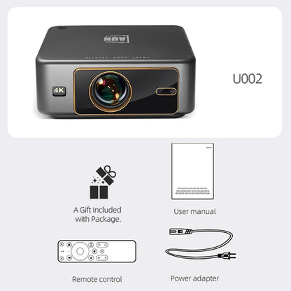 Projector – Beamer – Mini Beamer – Video Projector – Home Cinema – Android LED – Full HD 1080P & 4K Ondersteuning – Wifi & Autofocus - QUORE