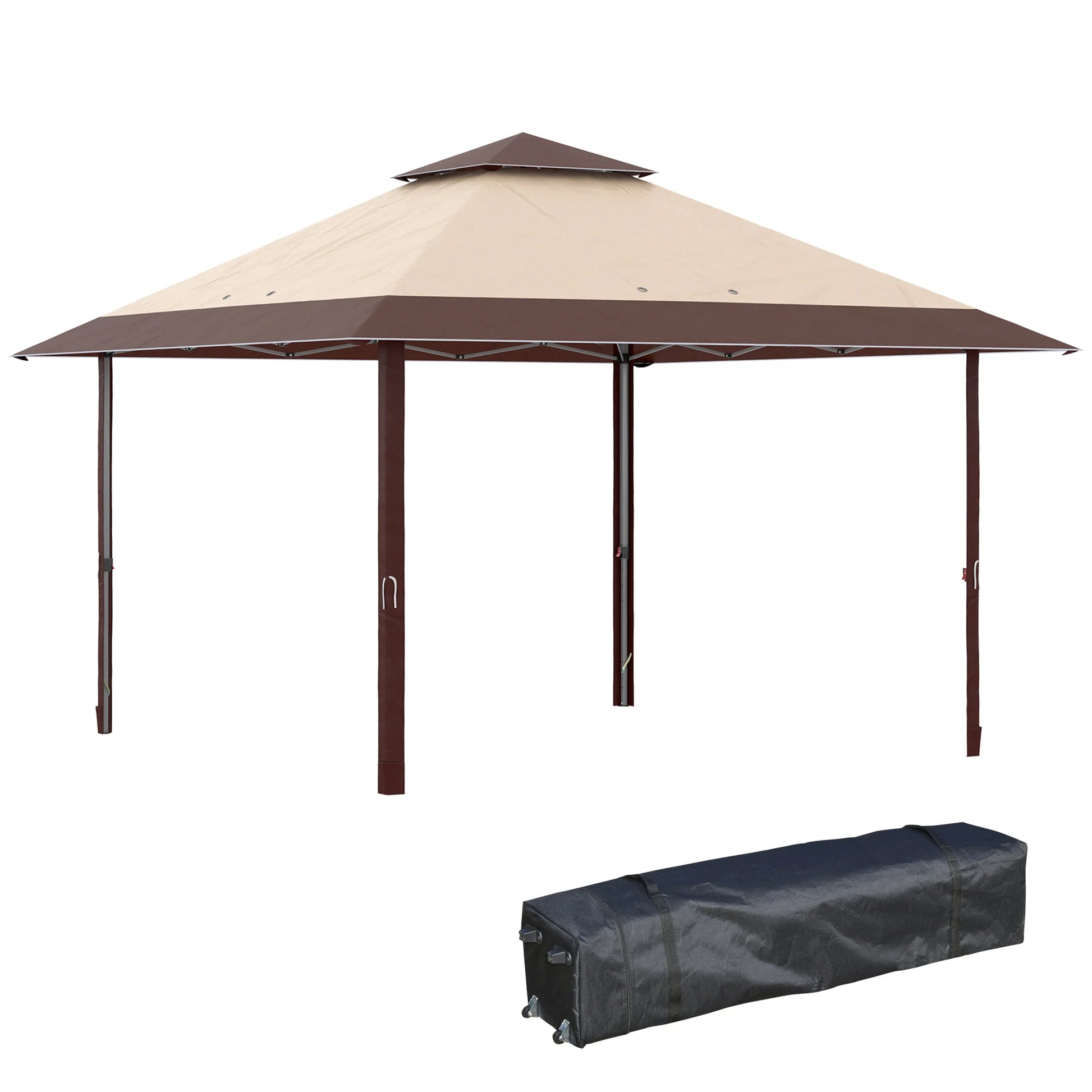 Inklapbare Tent – Vouwtent – Partytent – Markttent – Overkapping – 3,85x3,85 Meter – Waterafstotend Polyester - QUORE