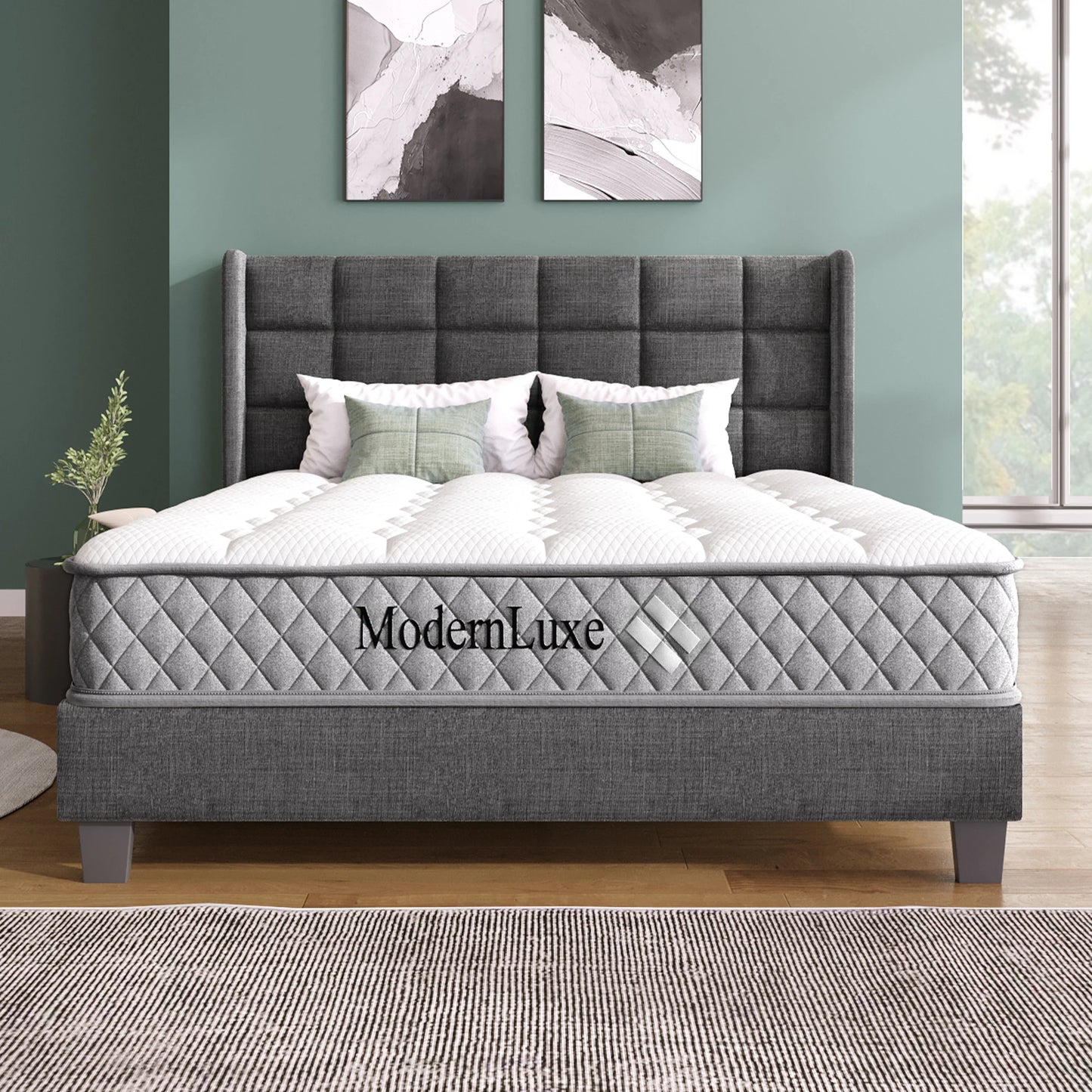 Eenpersoonsbed – Bed met Opbergruimte – Sofa Bed – Velvet Bed – Kinderbed – Zacht Gewatteerd – 2 Ruime Laden – Stevig Metaal Lattenbodem 90x190 cm – Roze Zonder Matras